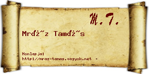 Mráz Tamás névjegykártya