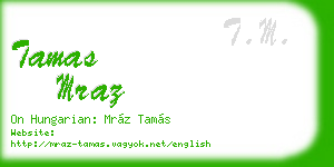 tamas mraz business card